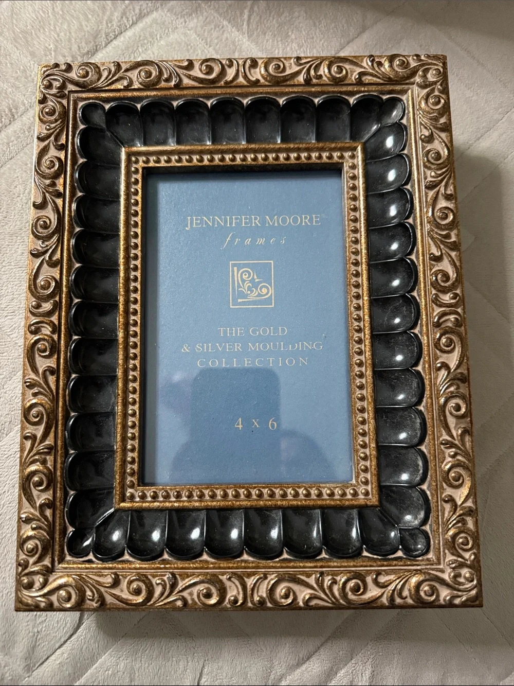Jennifer Moore Gold and Silver Moulding Collection Ornate Picture Frame 4x6 OSP